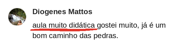 Aluno: aula muito didatica